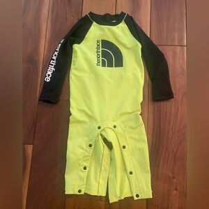 The North Face Bright Yellow and Black Infant Onesie